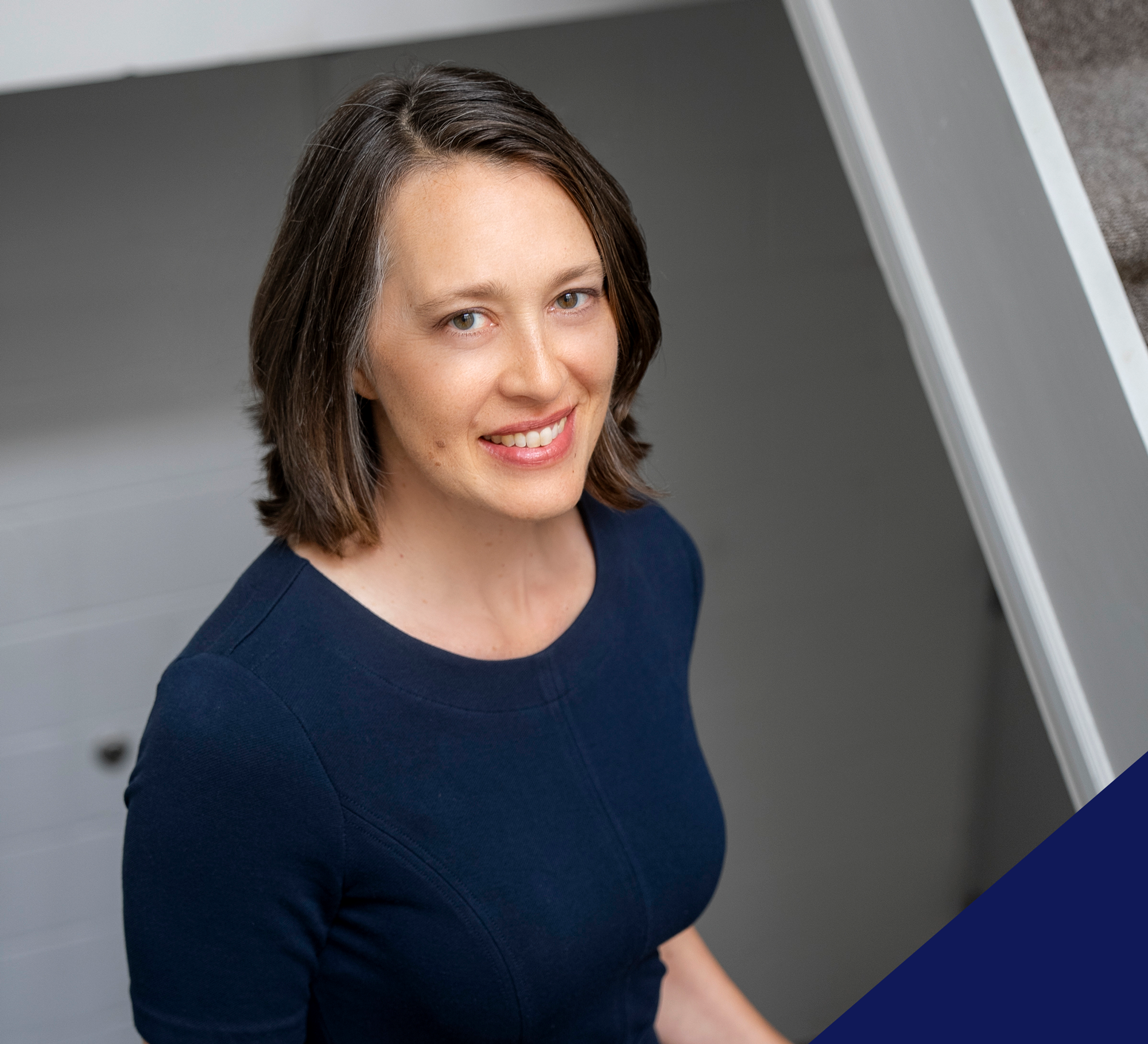 Portrait of Jean looking up